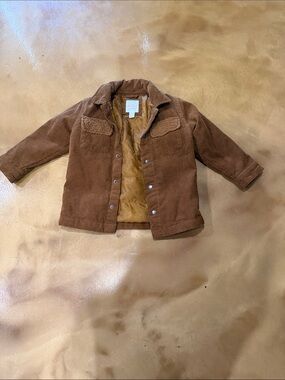 Unbranded Kids Brown Corduroy Sherpa-Lined Jacket